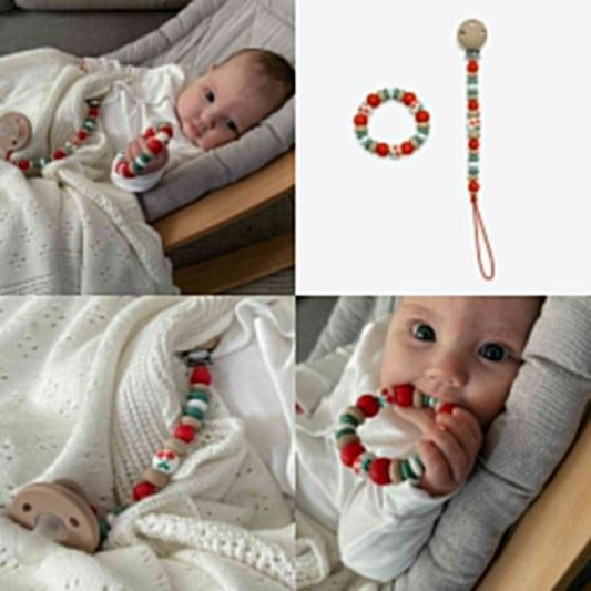 TikTok Live Product - 2 Piece Set - Personalised Dummy Clip and Teether- Come Make With Me
