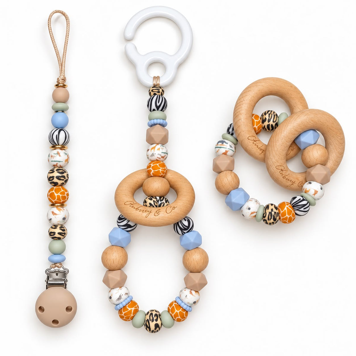 Claim it TikTok Live - 3 Piece Set - A Pram Toy, Rattle & Dummy Clip