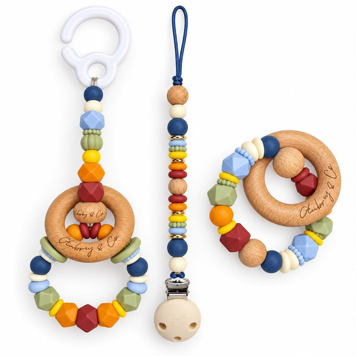 Claim it TikTok Live - 3 Piece Set - A Pram Toy, Rattle & Dummy Clip