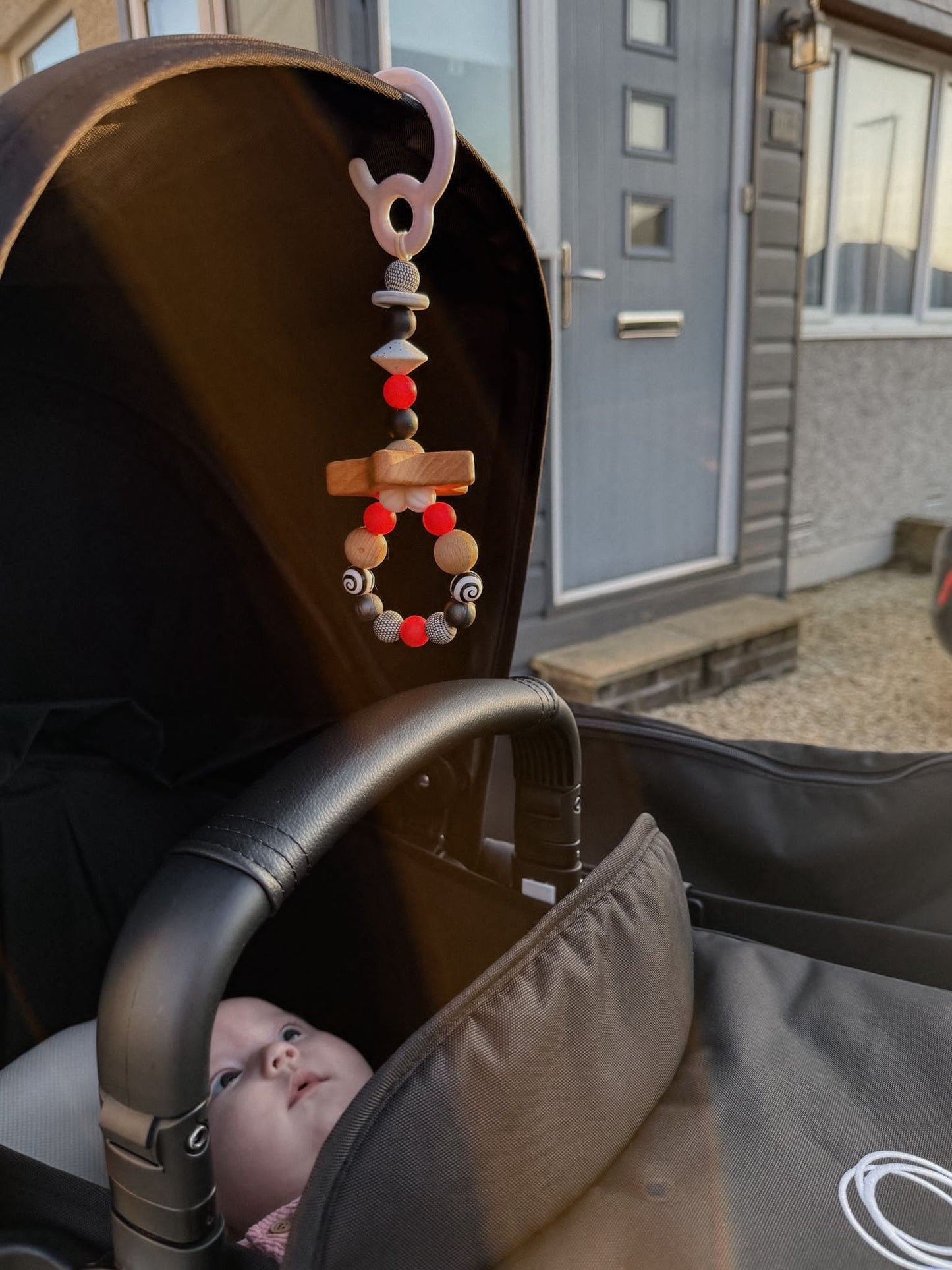 TikTok Live Product - 3 Piece Set - A Personalised Pram Toy, Rattle & Dummy Clip - Come Design With Me