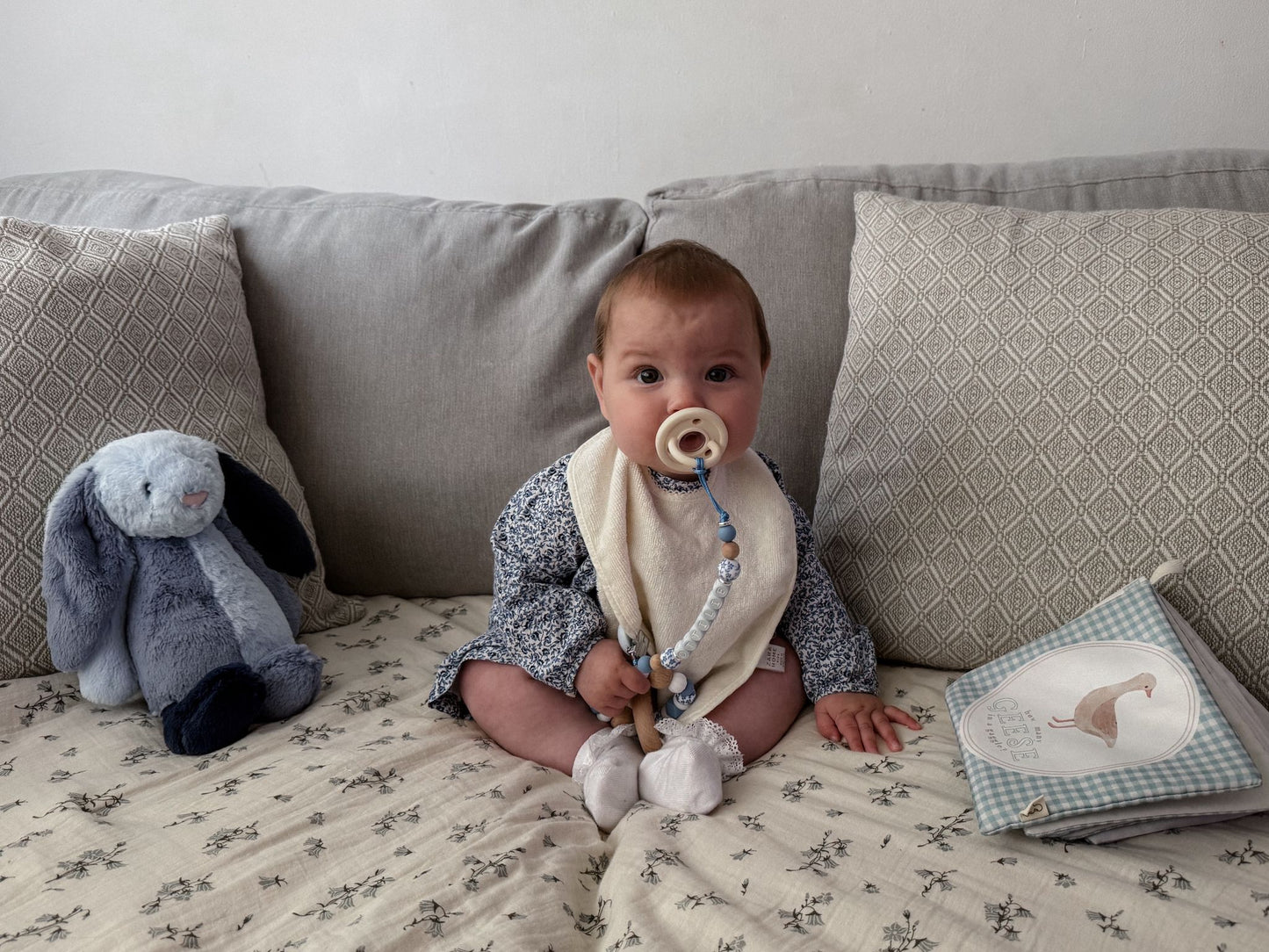TikTok Live Product - 4 Piece Set - A Personalised Pram Toy, Teether, Dummy Clip & Key ring / Bag tag - Come Design With Me
