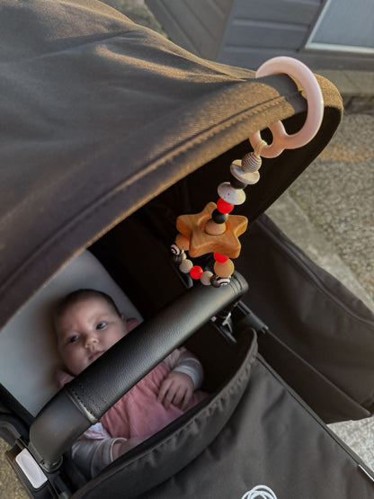 TikTok Live Product - 3 Piece Set - A Personalised Pram Toy, Rattle & Dummy Clip - Come Design With Me