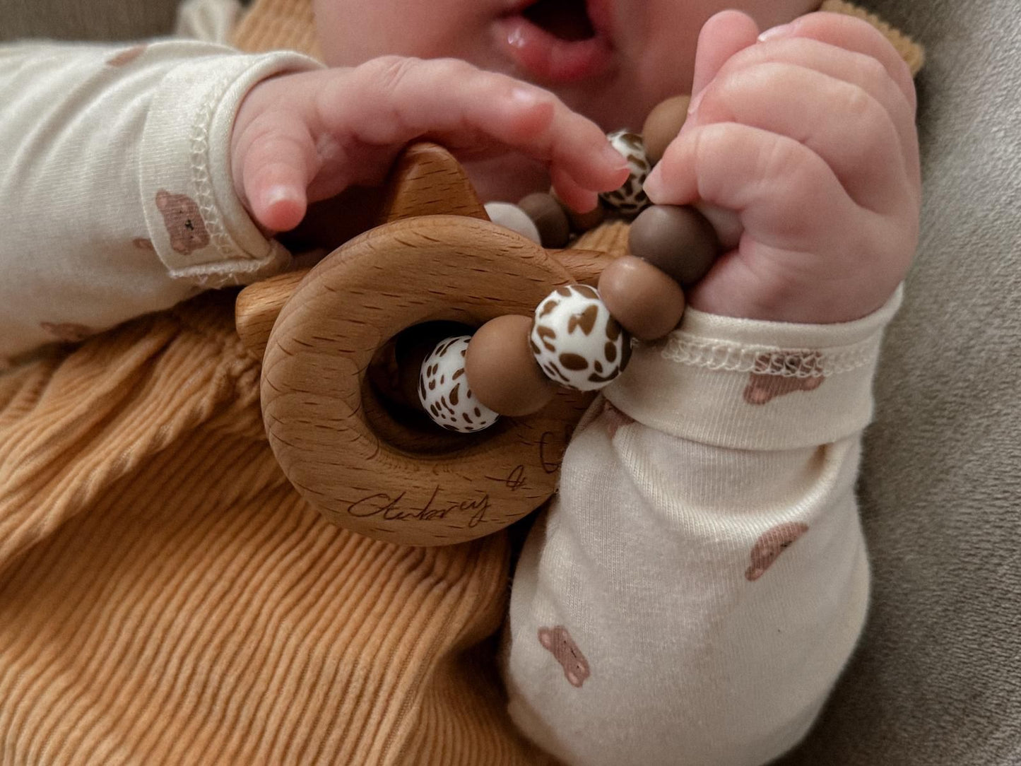 TikTok Live Product - 2 Piece Set - A Personalised Pram Toy & Rattle - Come Design With Me