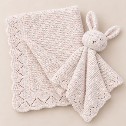 Knitted Cotton Blanket and Comforter Set