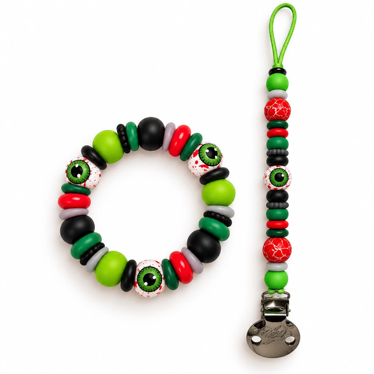 Claim it TikTok Live - Halloween Special - 2 Piece Set - A Teether & Dummy Clip