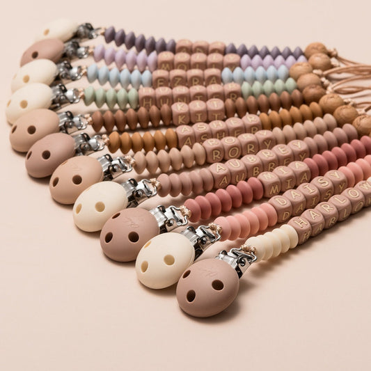 TikTok Live Product - 4 Piece Set - A Personalised Pram Toy, Rattle, Dummy Clip & Key ring / Bag tag - Come Design With Me