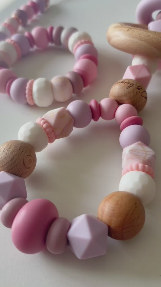 TikTok Live Product - 3 Piece Set - A Personalised Pram Toy, Teether & Dummy Clip - Come Design With Me